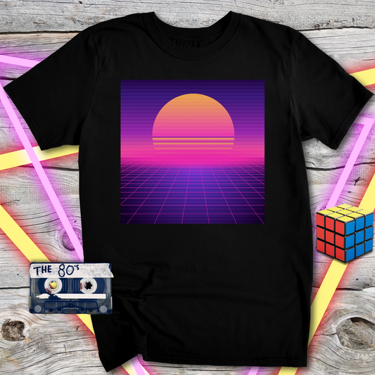 Retro Sunset Unisex Softstyle T-Shirt, Casual Graphic Tee, Vintage Vibe Shirt, Summer Wear, Gift for Him or Her