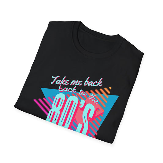 Retro 80s Inspired Unisex Softstyle T-Shirt - Nostalgic Graphic Tee